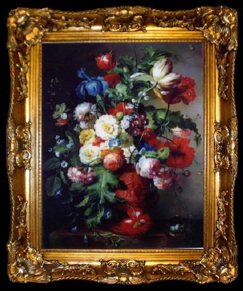 framed  unknow artist Floral, beautiful classical still life of flowers.052, ta009-2